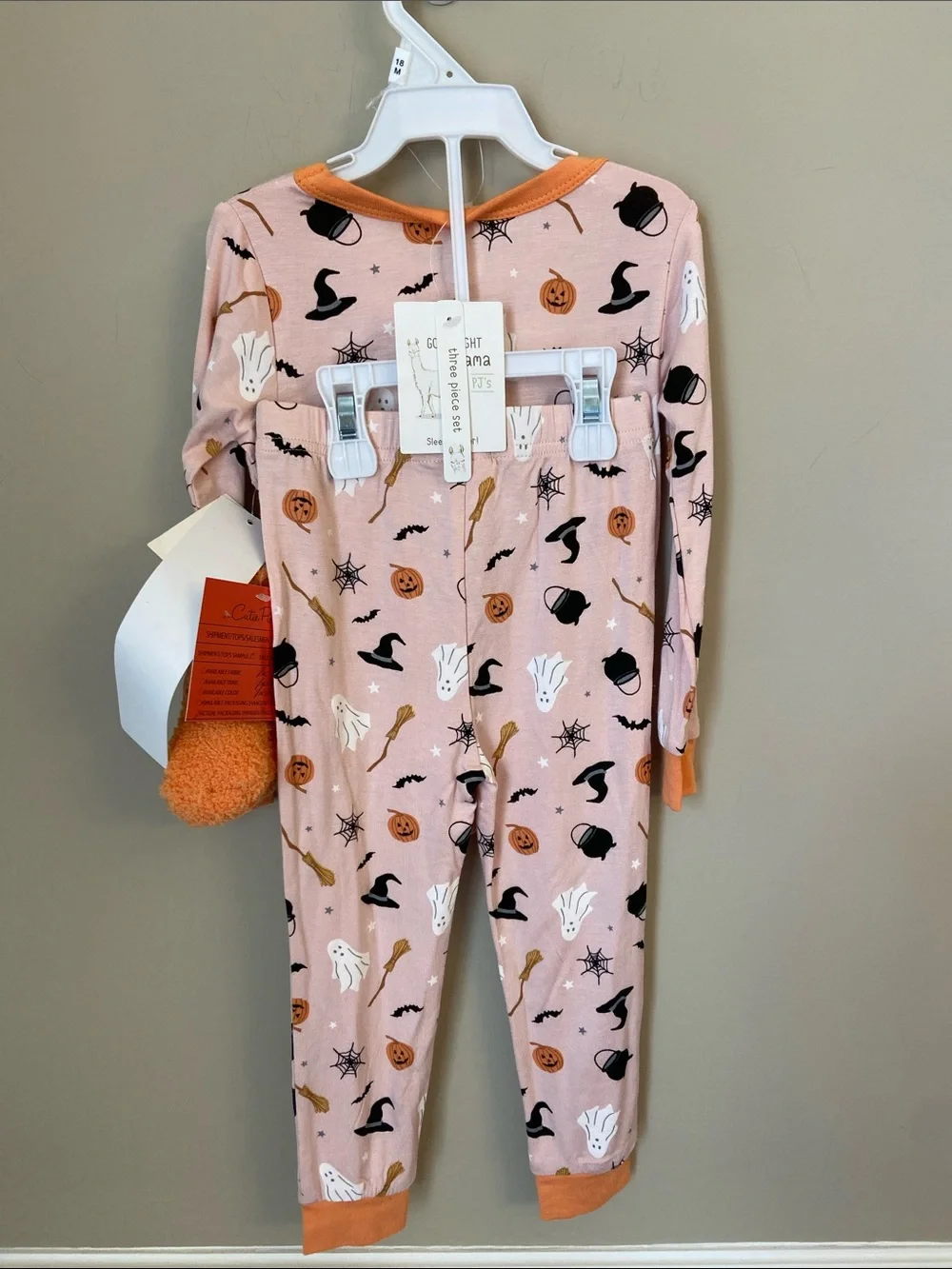 Goodnight Llama Kids Halloween-Print Pajama 3 Piece Set, 18 Months, NWT